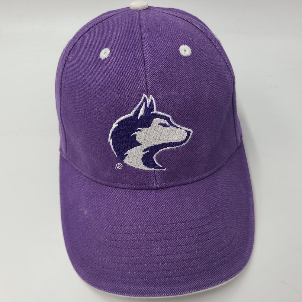 Washington Huskies Hat Adjustable (Fits Small) Signatures Purple White NCAA Logo